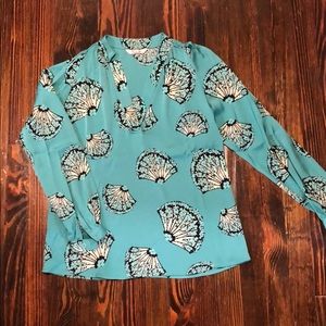 Tucker mint green printed blouse